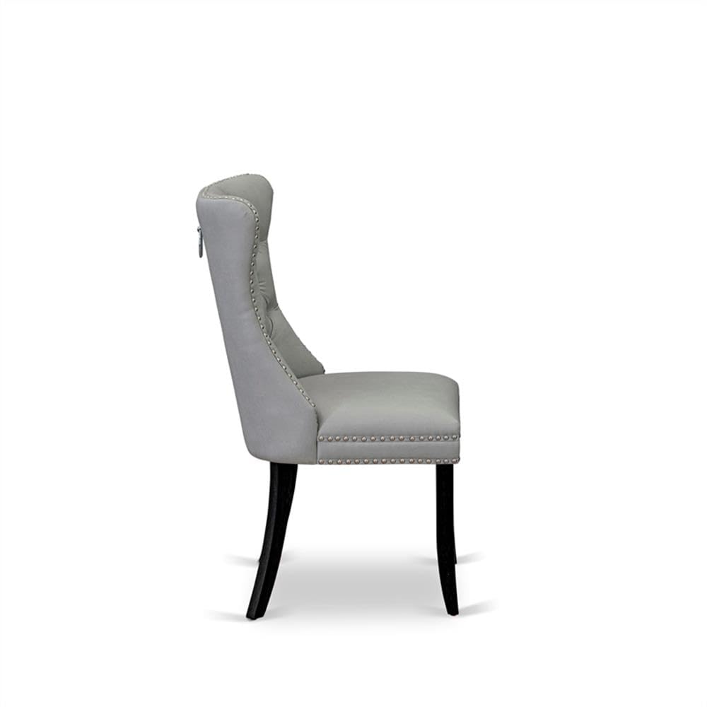 Light Gray Faux Leather Dining Chair S891