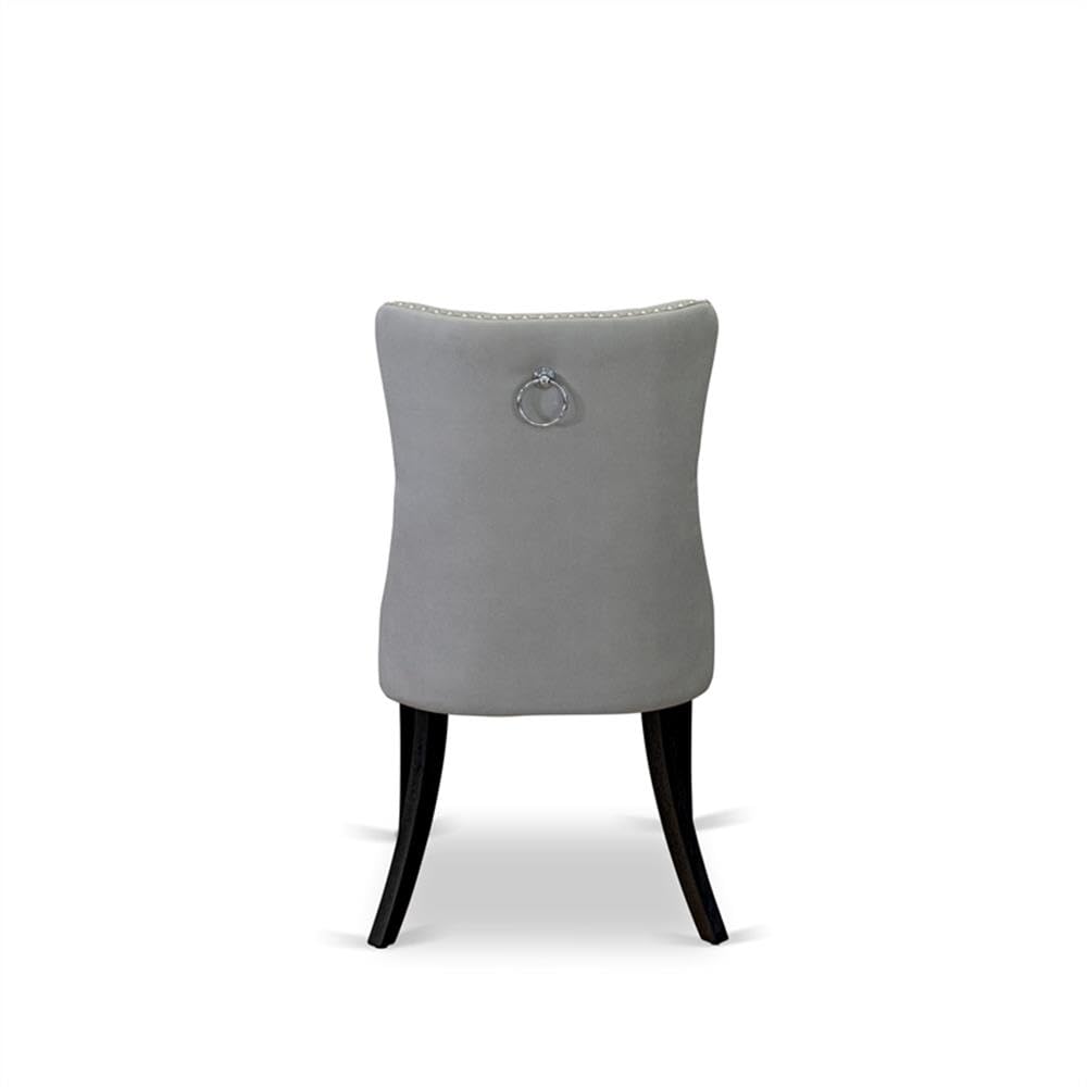 Light Gray Faux Leather Dining Chair S891