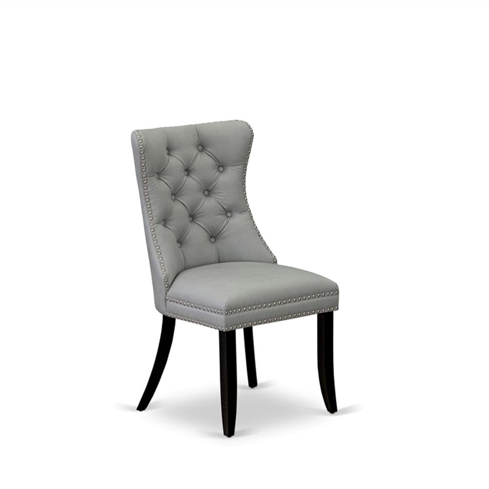 Light Gray Faux Leather Dining Chair S891