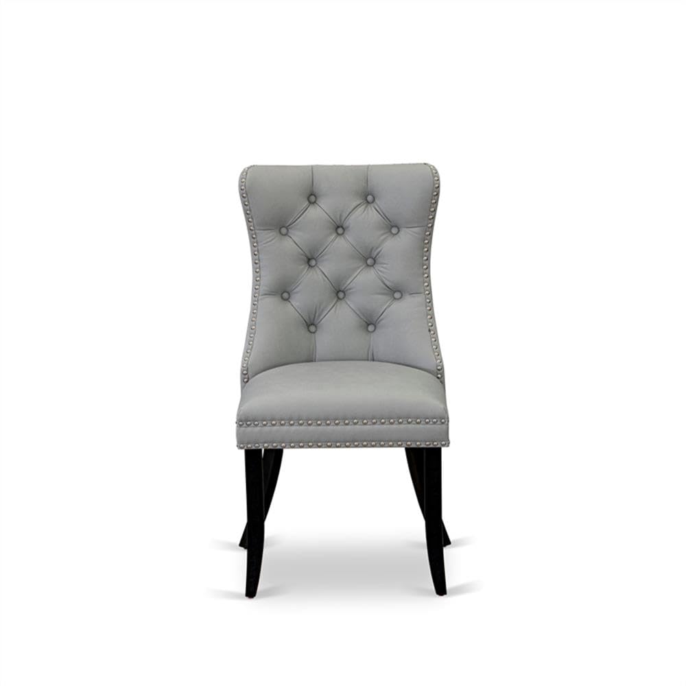 Light Gray Faux Leather Dining Chair S891