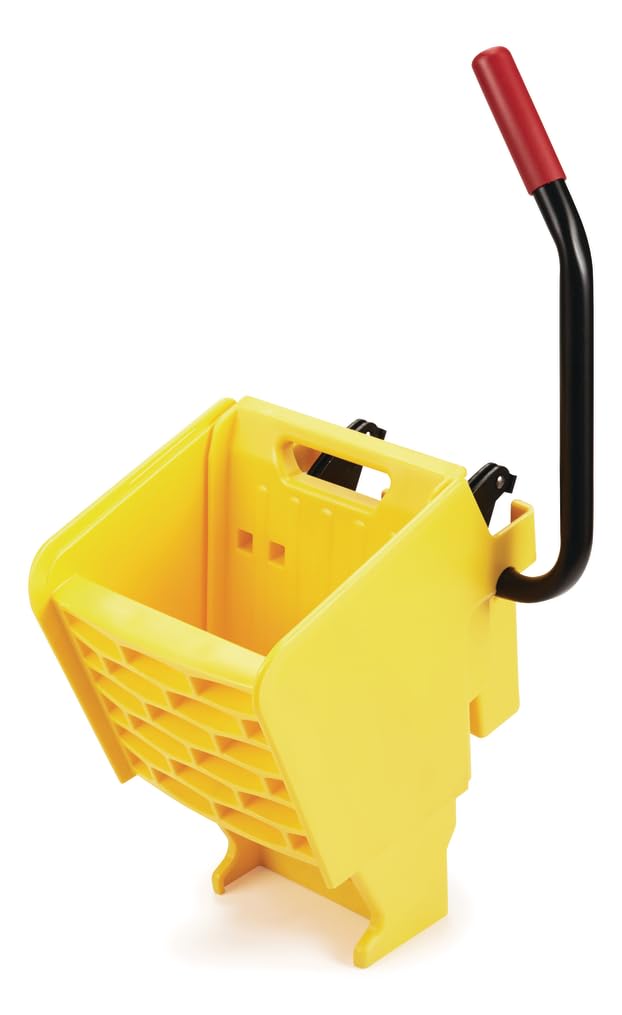 26 Qt. Side-Press Mop Bucket and Wringer Combo on Wheels, Yellow A90494