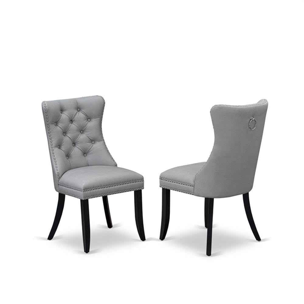 Light Gray Faux Leather Dining Chair S891
