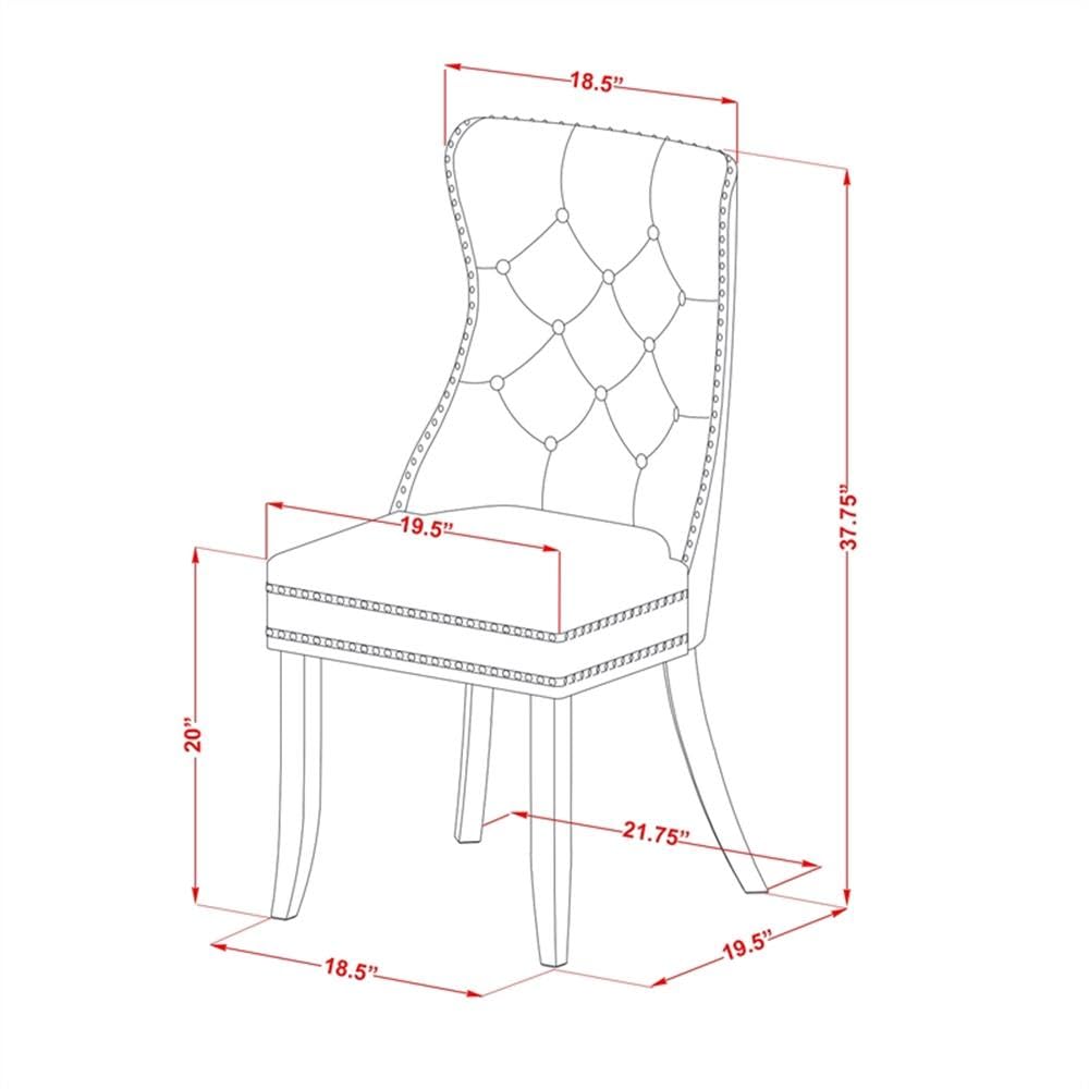 Light Gray Faux Leather Dining Chair S891
