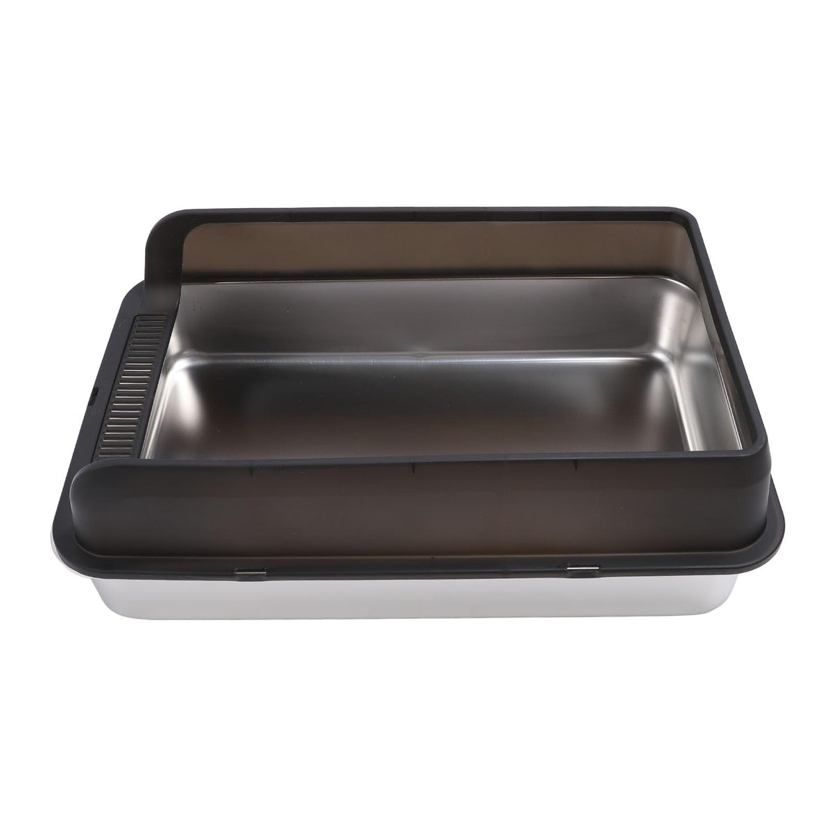 Stainless Steel High Sided Cat Litter Box with Lid Q809847