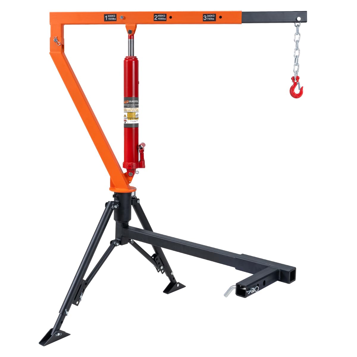 1500 lb Hydraulic Hitch Mounted Truck Crane U249
