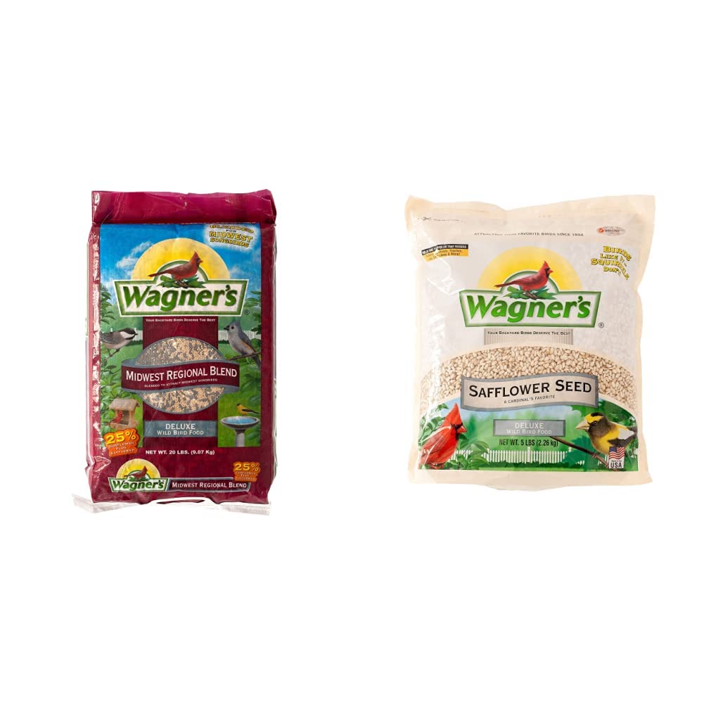 Bird Food Bundle 20 lbs and Safflower Seed 5 lbs J523