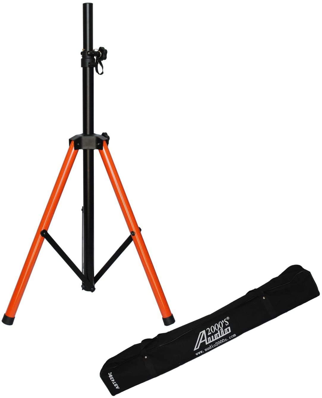 Tripod PA Speaker Stands with Orange Base and 2 Canvas Carrying Bags L582
