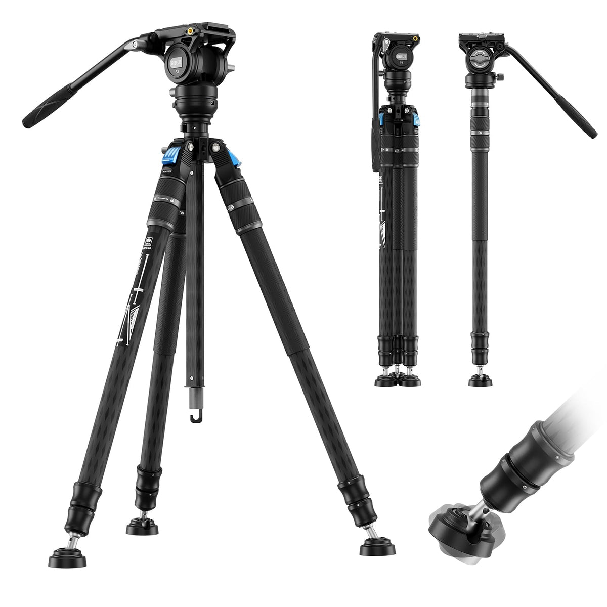 Carbon Fiber Video Tripod Kit L1030