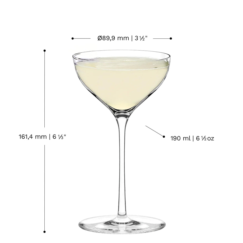 Glass Set of 6 190 ml Cocktail Bowls X36717