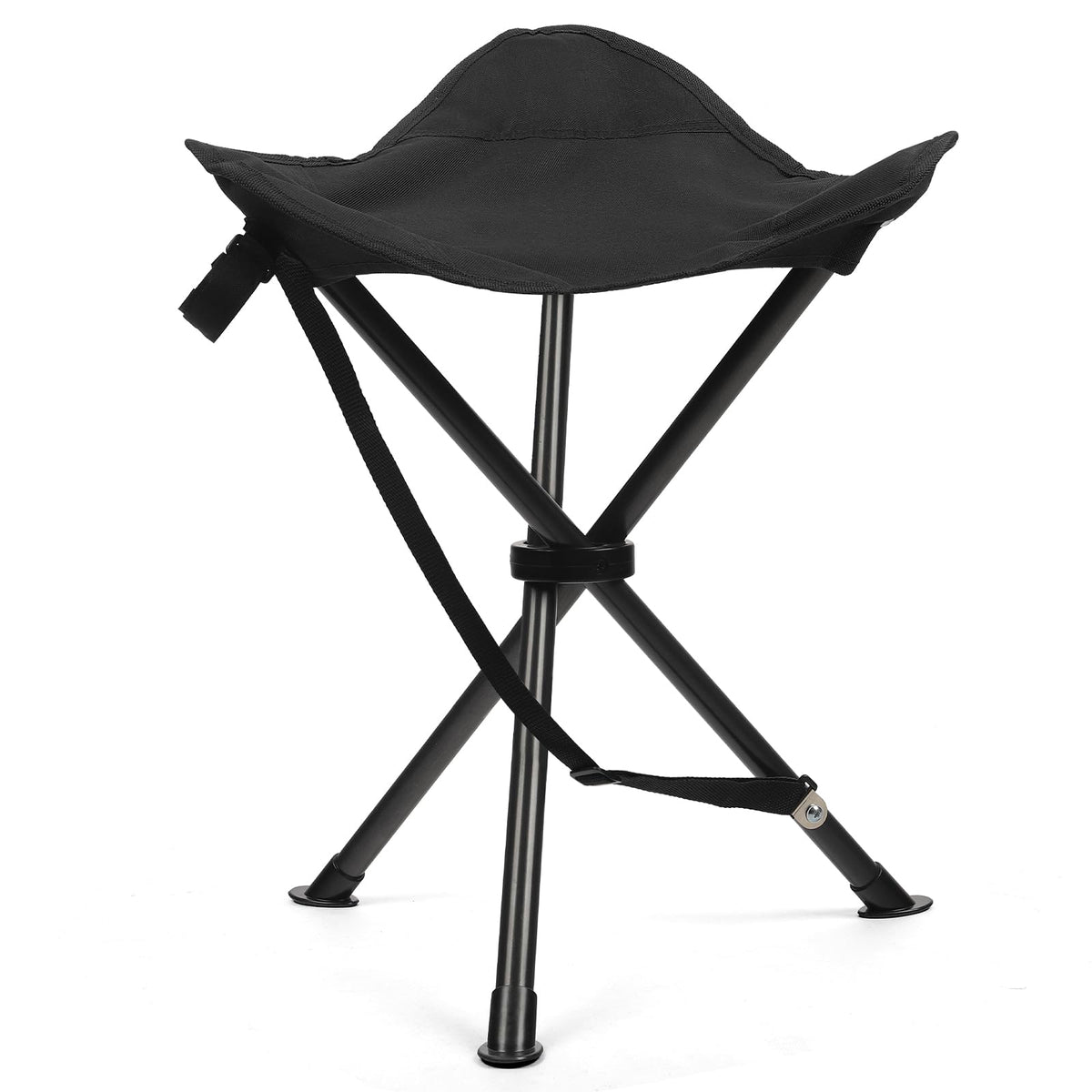 18" Black 3 Legs Folding Tripod Stool K457