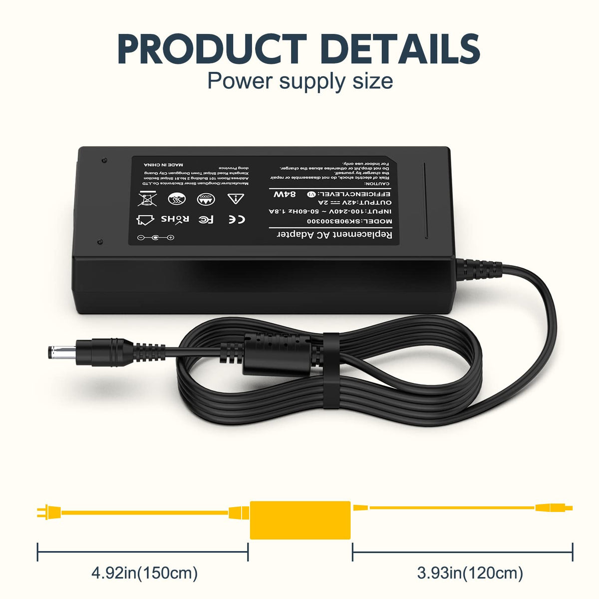 42V AC Adapter Charger W82660