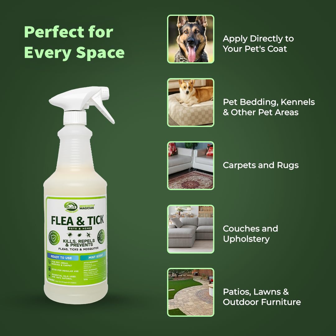 Lemongrass Flea Tick Mosquito Spray 16 OZ J153