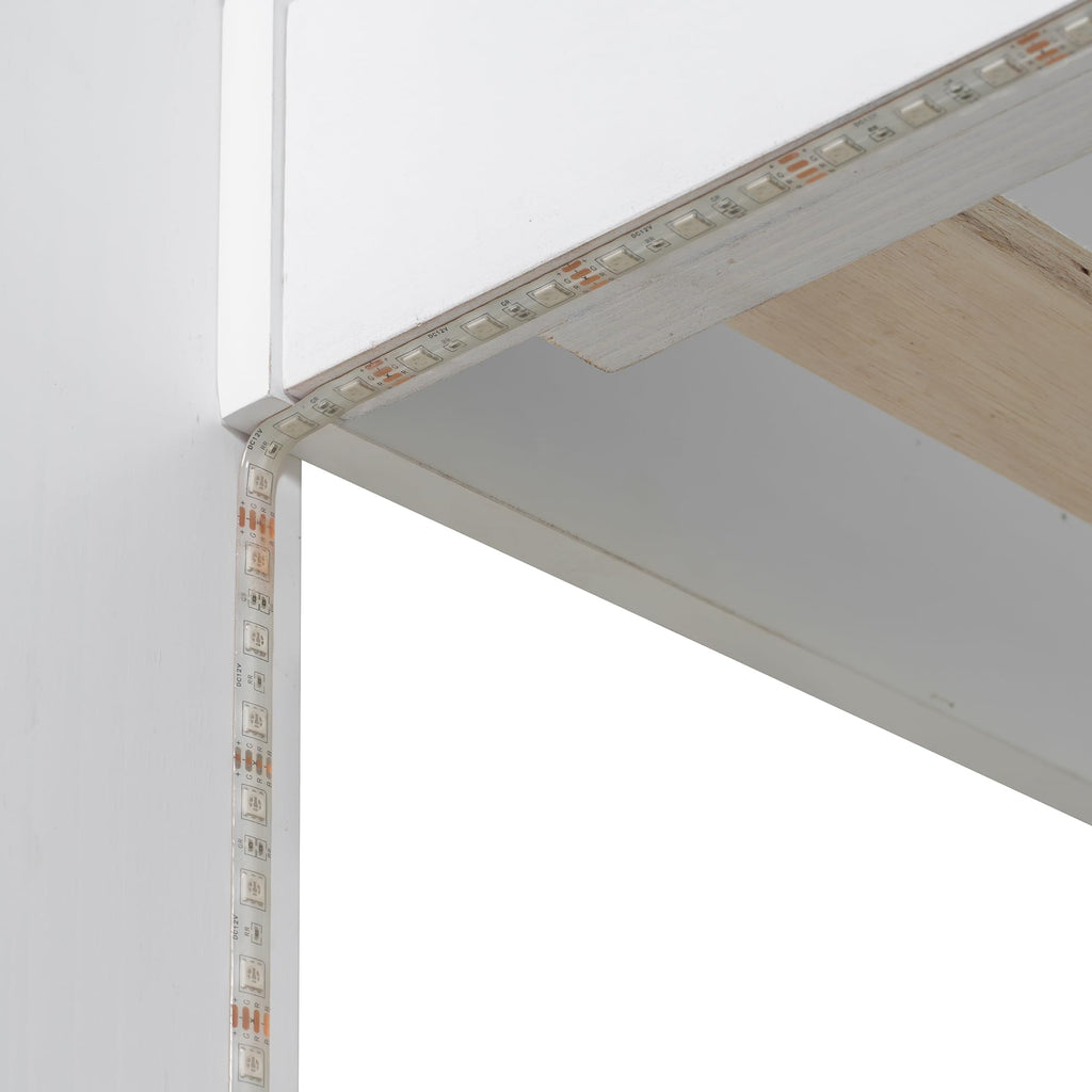 Twin Over Full Bunk Bed with Storage Shelves W95151