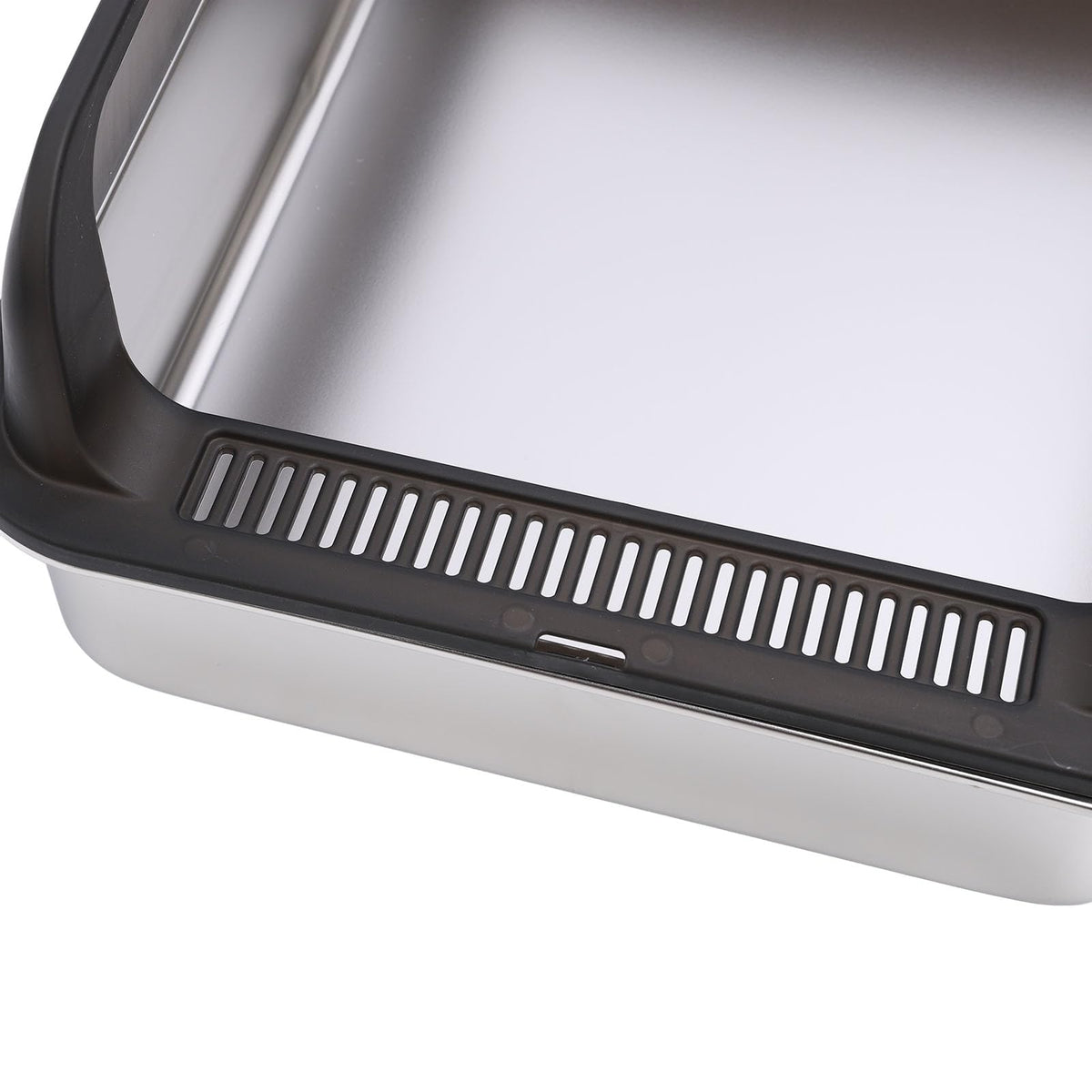 Stainless Steel High Sided Cat Litter Box with Lid Q809847