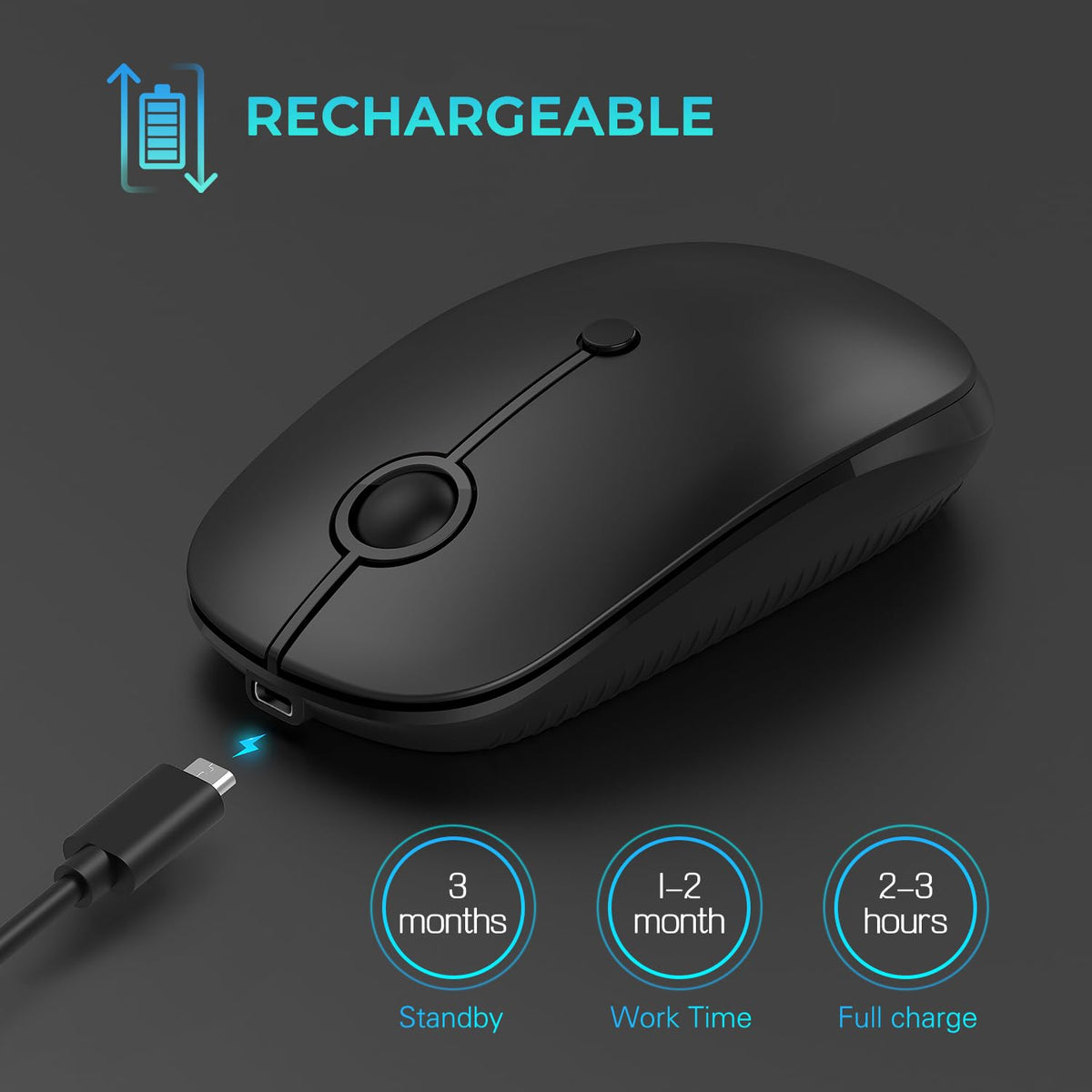 Type C Wireless Mouse, Black R58790