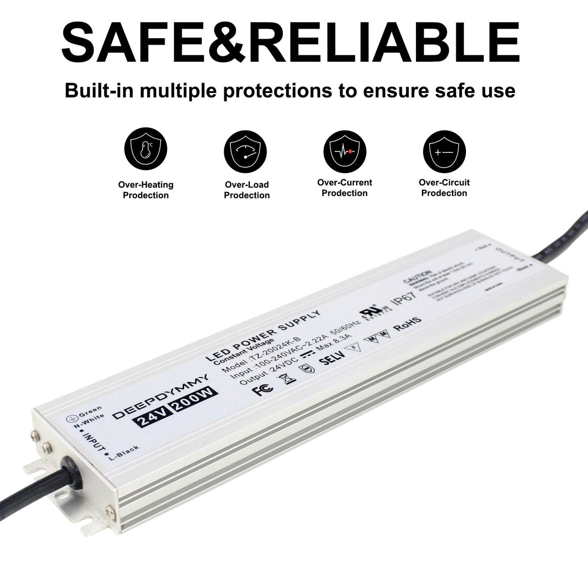 24V 200W Waterproof IP67 Power Supply M926
