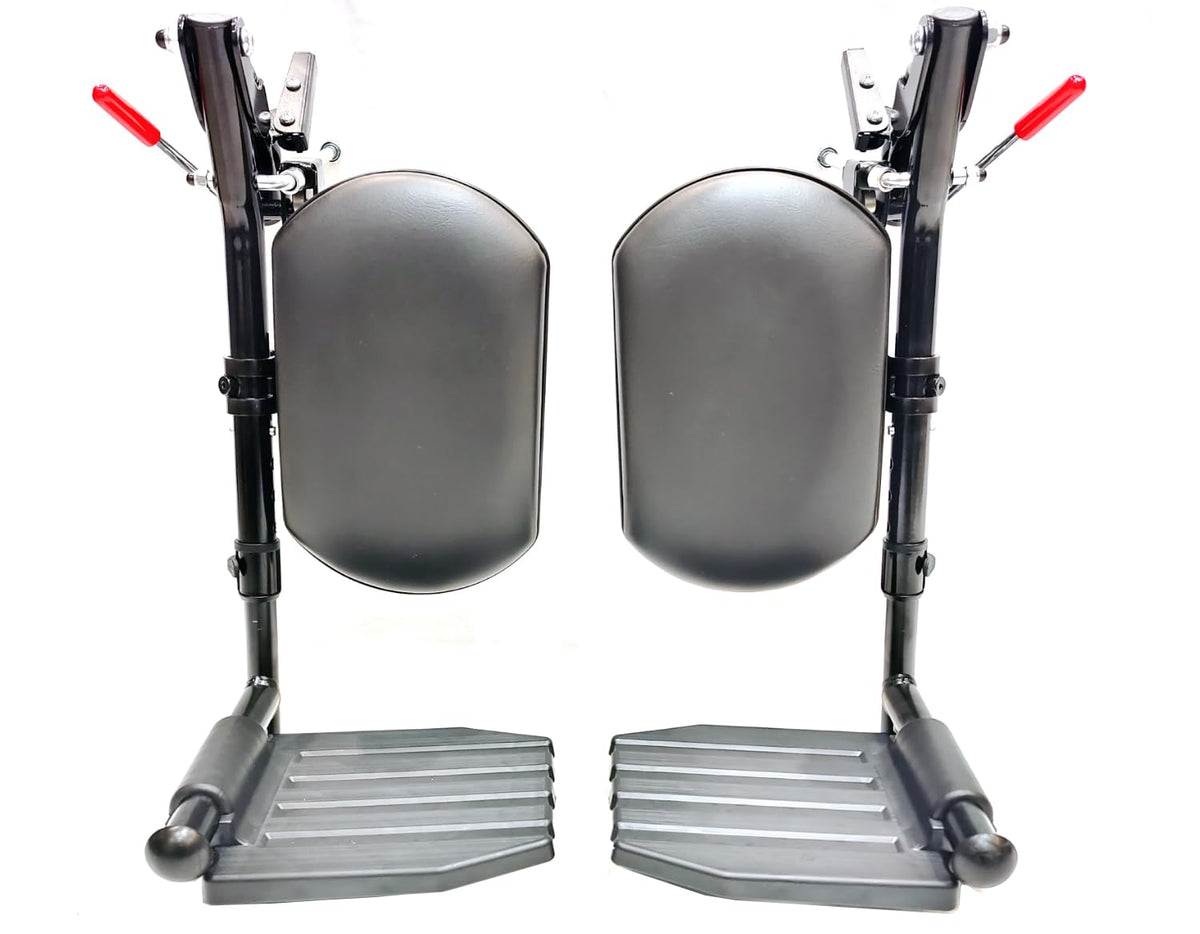 Wheelchair Elevating Leg Rest with Padded Leg Pads and Rotatable Adjustable Footrests F107