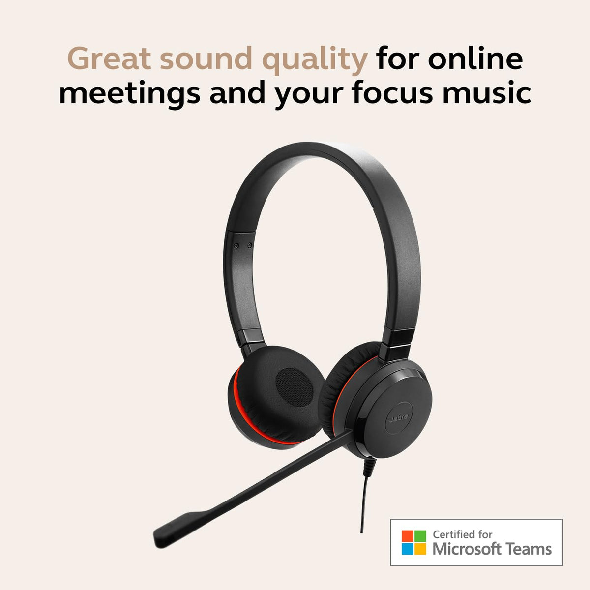 Wired Dual-Ear Headset with Mic, Black Z15282