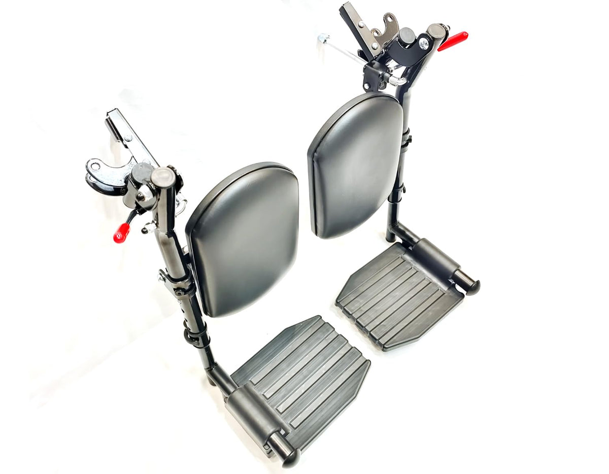 Wheelchair Elevating Leg Rest with Padded Leg Pads and Rotatable Adjustable Footrests F107