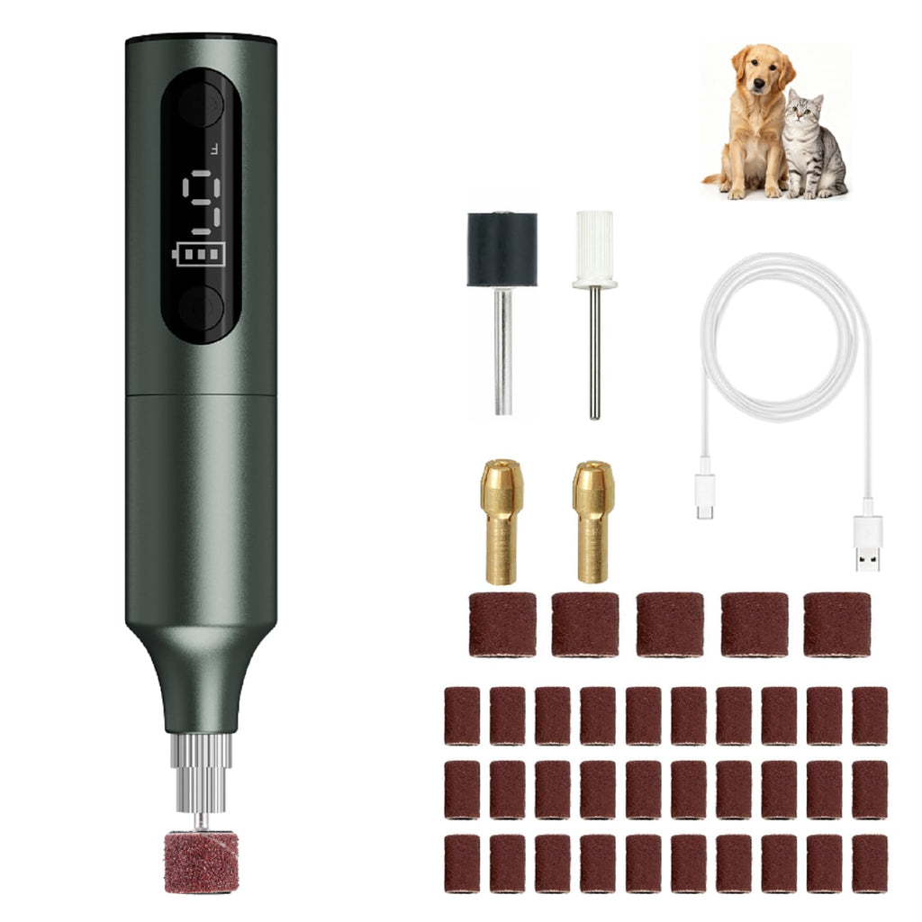Rechargeable 9-Speed Adjustable Ultra Quiet Electric Dog Nail Grinder N555