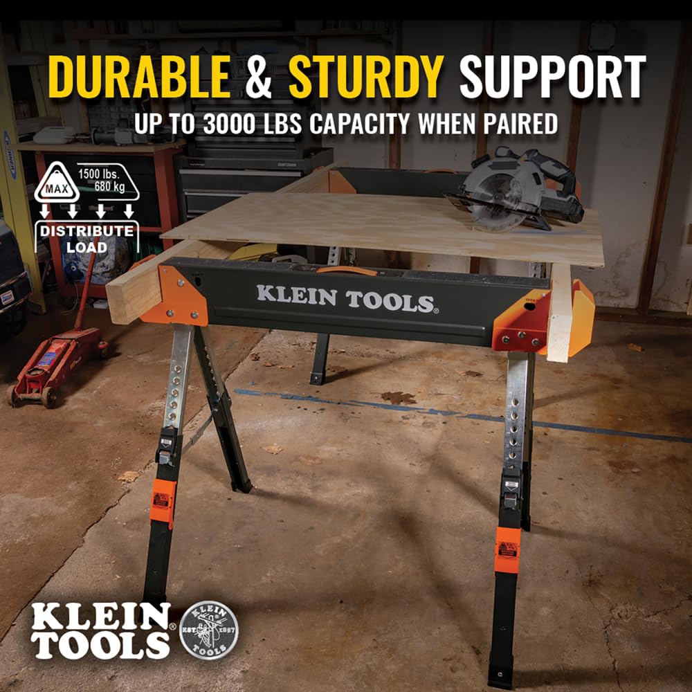 Adjustable Folding Sawhorse 2-Pack T459