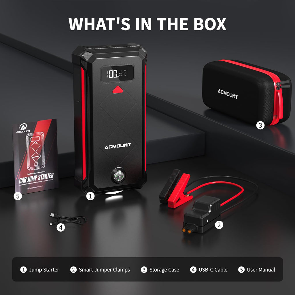 5000A Car Battery Jump Starter M98162