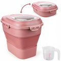 Collapsible Airtight Dry Food Storage Containers with Rolling Wheel X610525