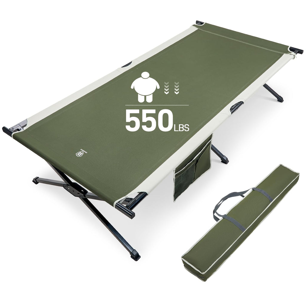 Extra Wide Folding Camping Cot with Carry Bag N79255