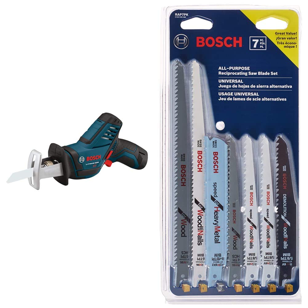 12-Volt Max Pocket Reciprocating Saw Kit with 7-Piece Reciprocating Saw Blade Set D648688