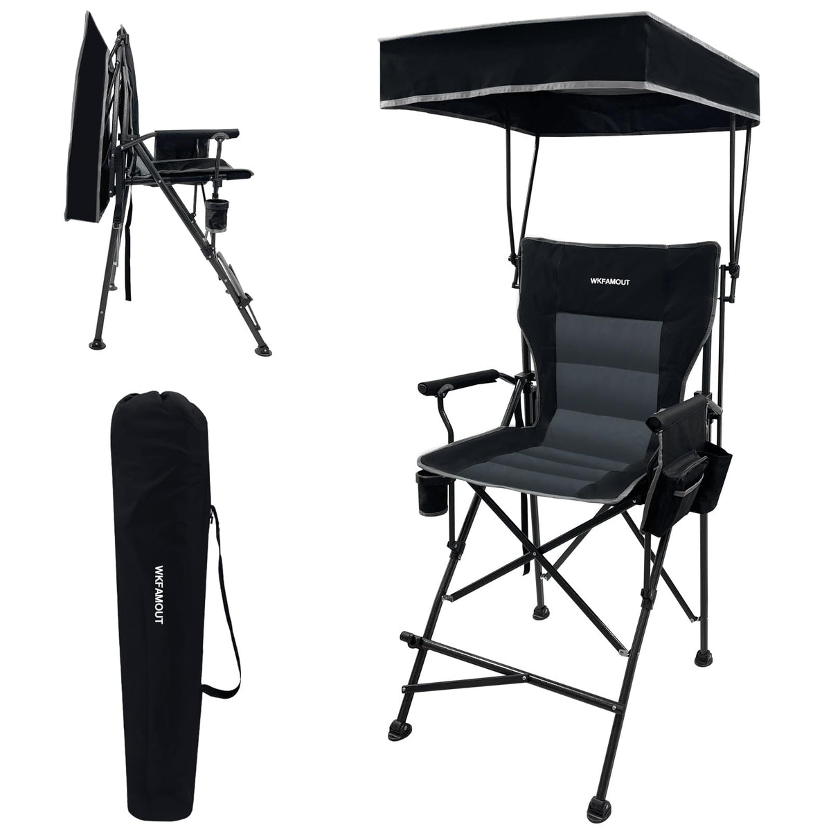 Oversized Folding Director Chair with Canopy and Footrest A4926