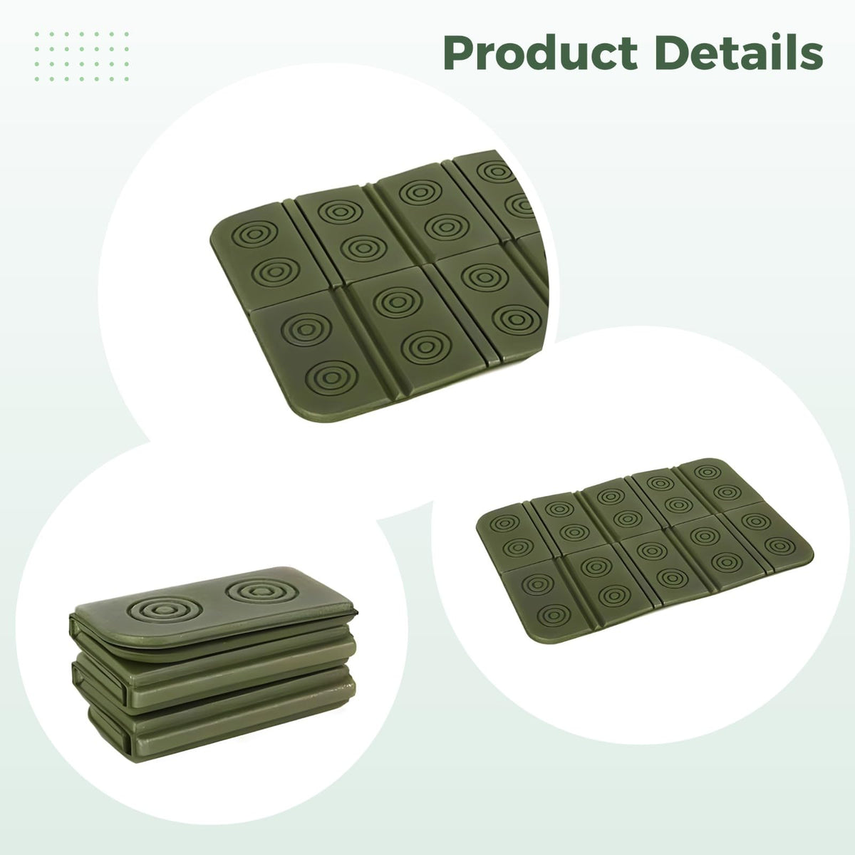 2 Pcs Folding Waterproof Foam Camping Mat Seat Cushion J4971