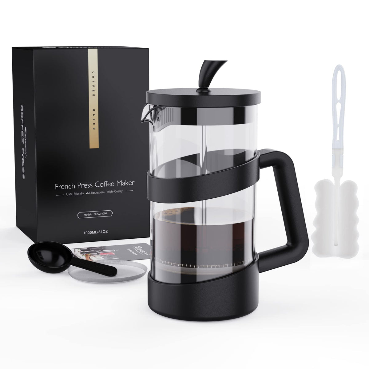 34 oz Glass French Press Coffee Maker C49521