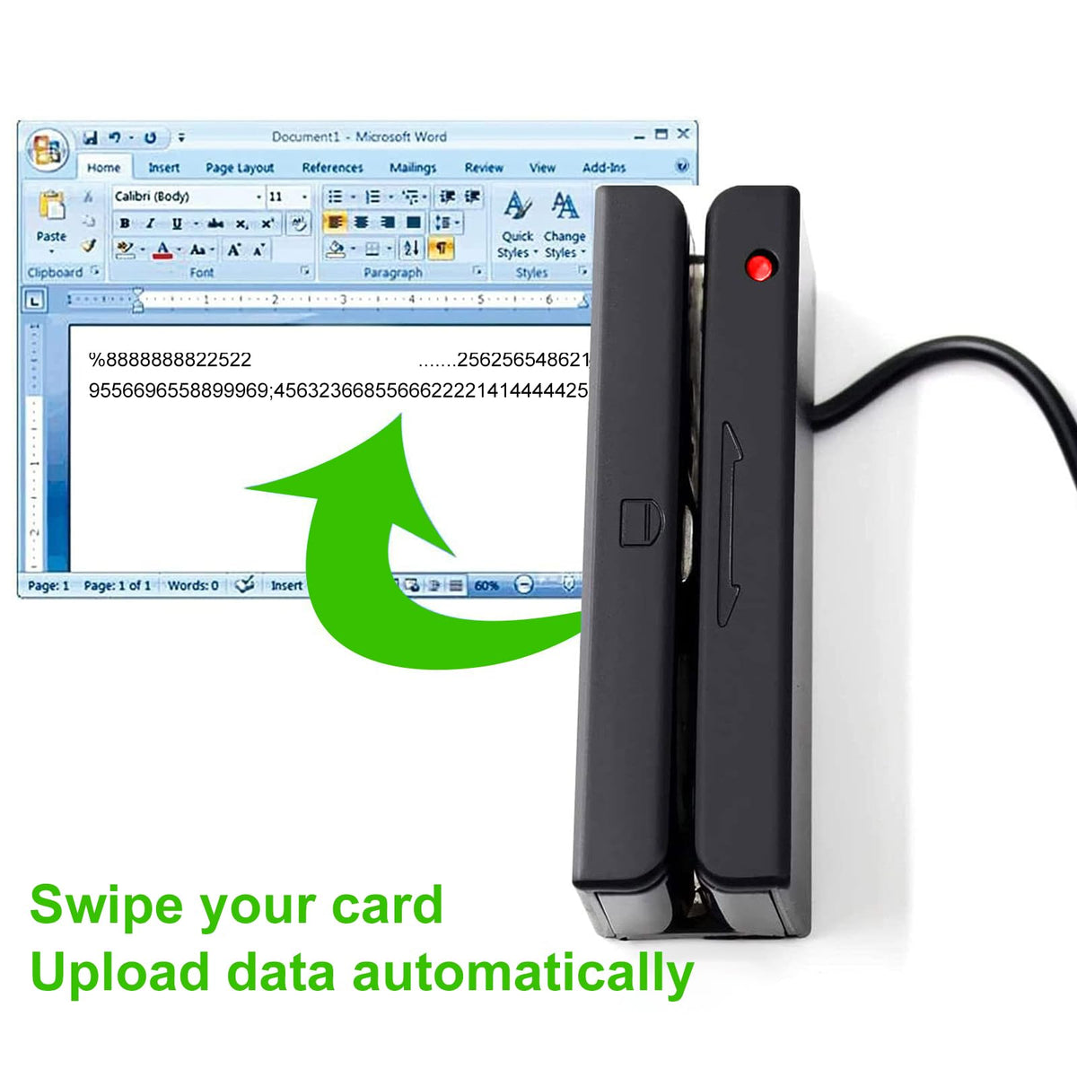 USB Magnetic Stripe 3-Track POS Credit Card Reader P548431