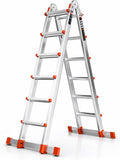 Telescoping Ladder, 22.5 Ft A Frame Anti-Slip Multi Position O937