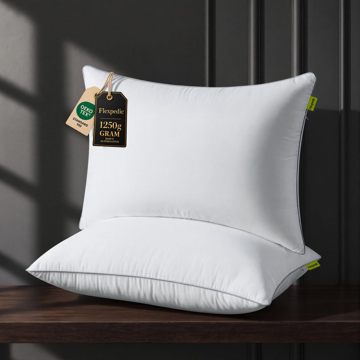King Size Set of 2 Firm Bed Pillows N99131