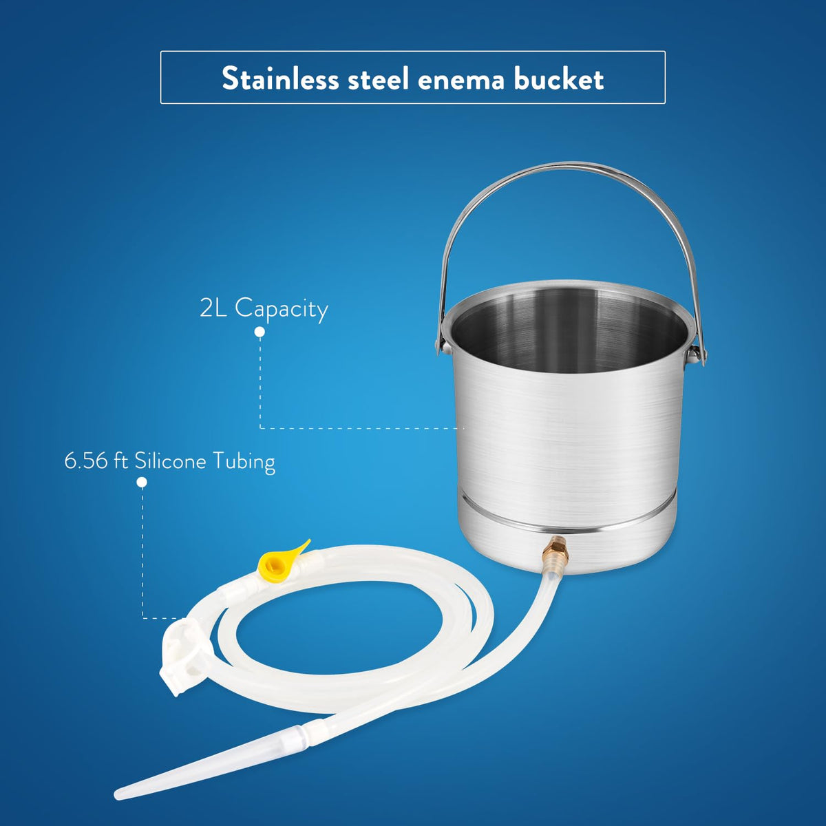Coffee Enema Bucket Kit Stainless Steel 1.8 Quart F481036