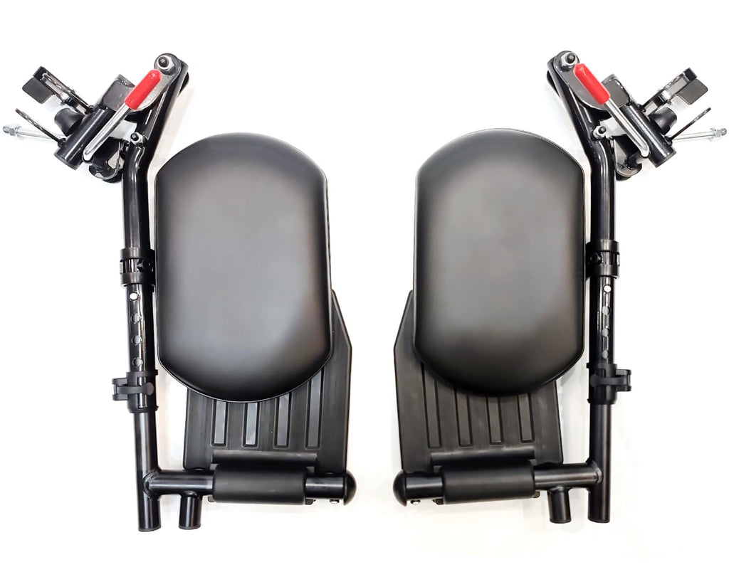 Wheelchair Elevating Leg Rest with Padded Leg Pads and Rotatable Adjustable Footrests F107