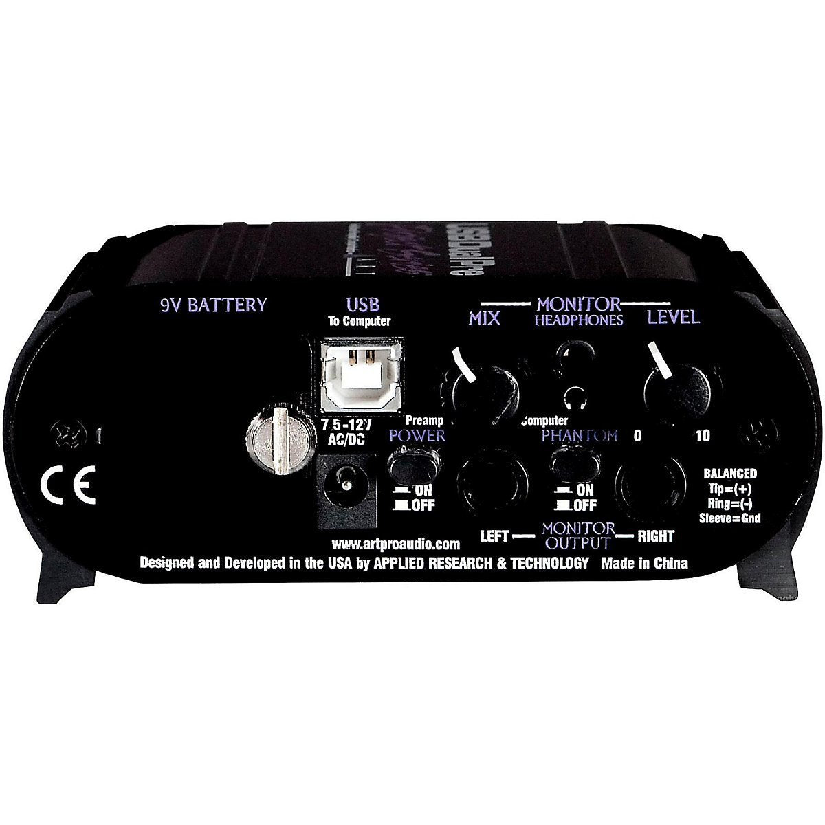 USB Dual Pre Two Channel Preamplifier/Computer Interface, Black H4654