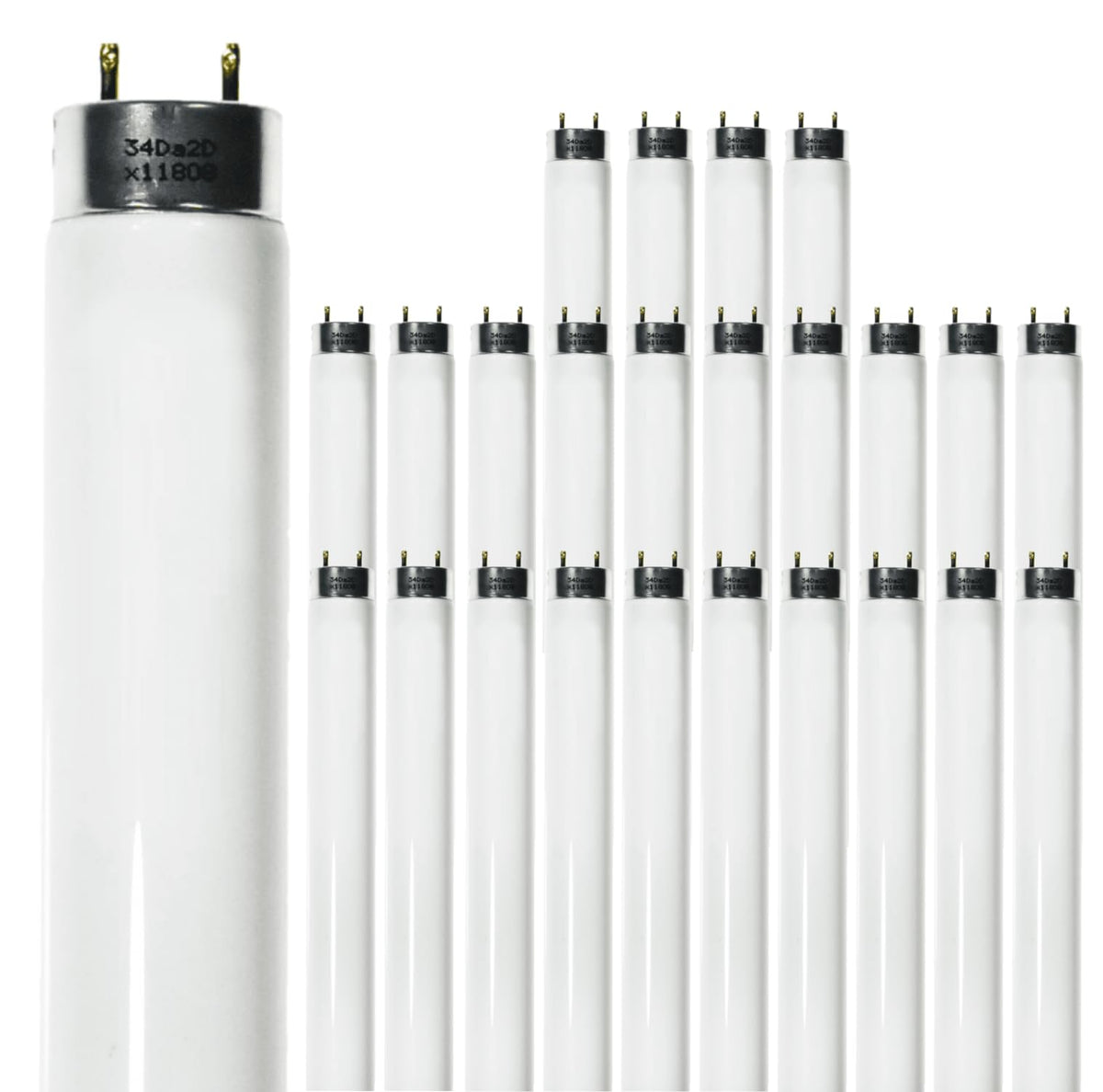 24 Inch T8 Fluorescent Tube Light Bulb 17W 4100K Cool White 2800 Lumen G13 Bi-Pin Base Pack of 25 J328