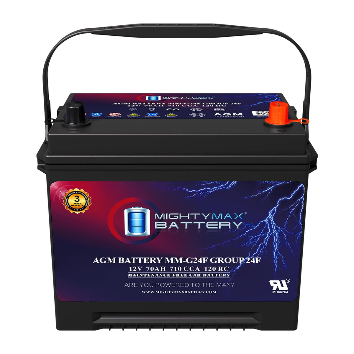 12V 70Ah AGM Replacement Battery B1580