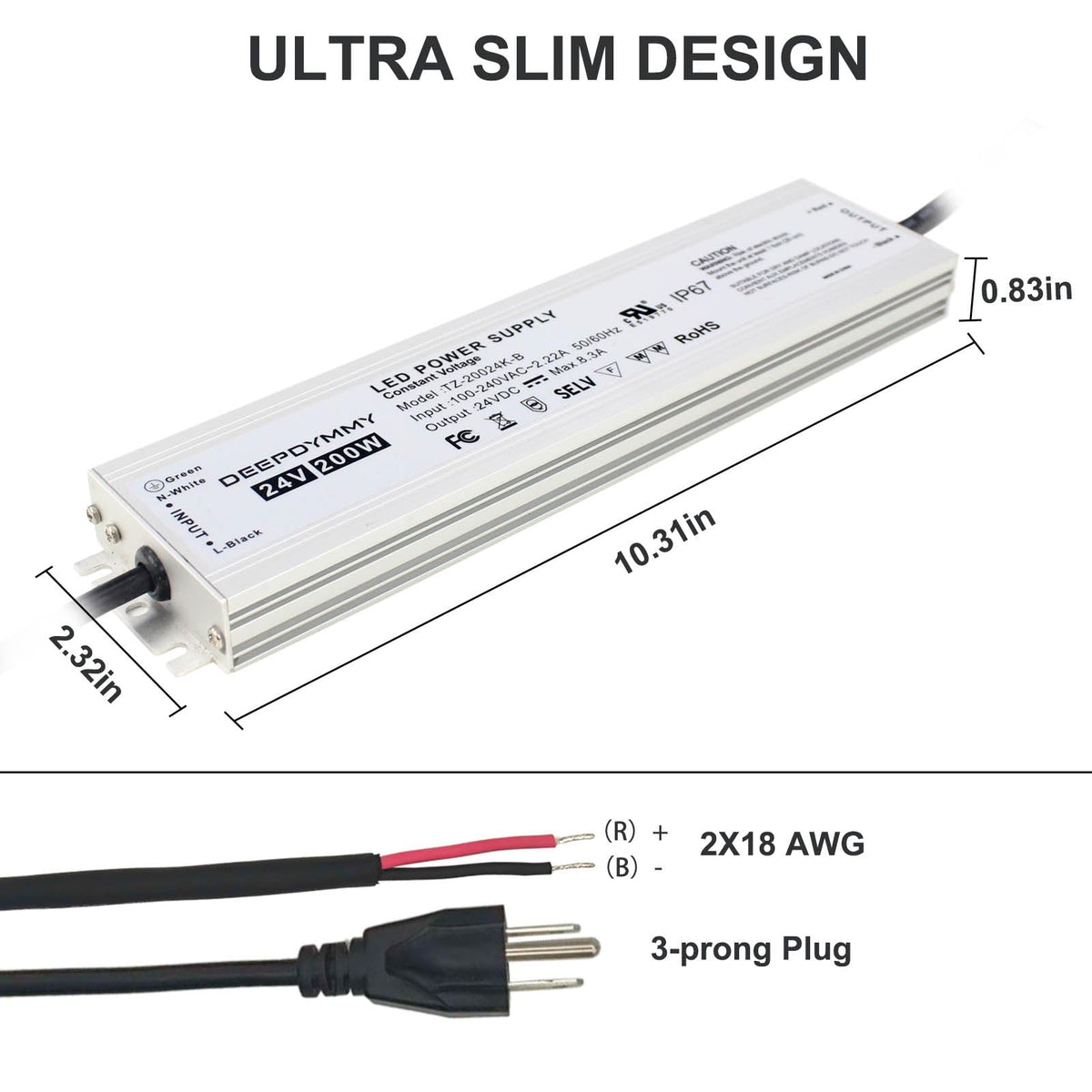 24V 200W Waterproof IP67 Power Supply M926