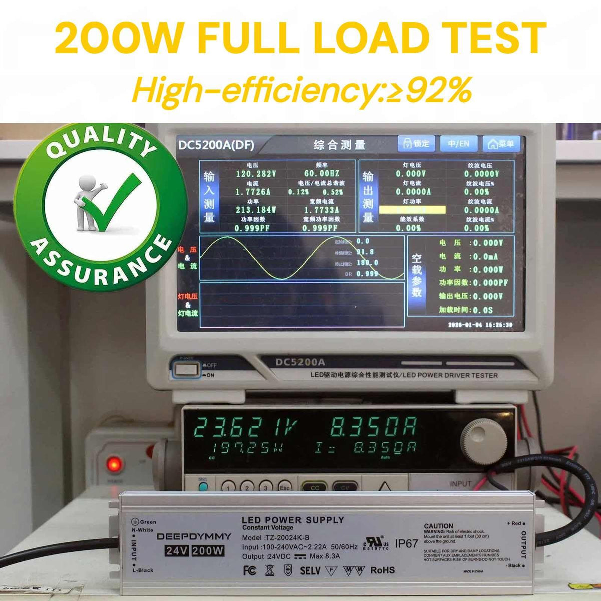 24V 200W Waterproof IP67 Power Supply M926