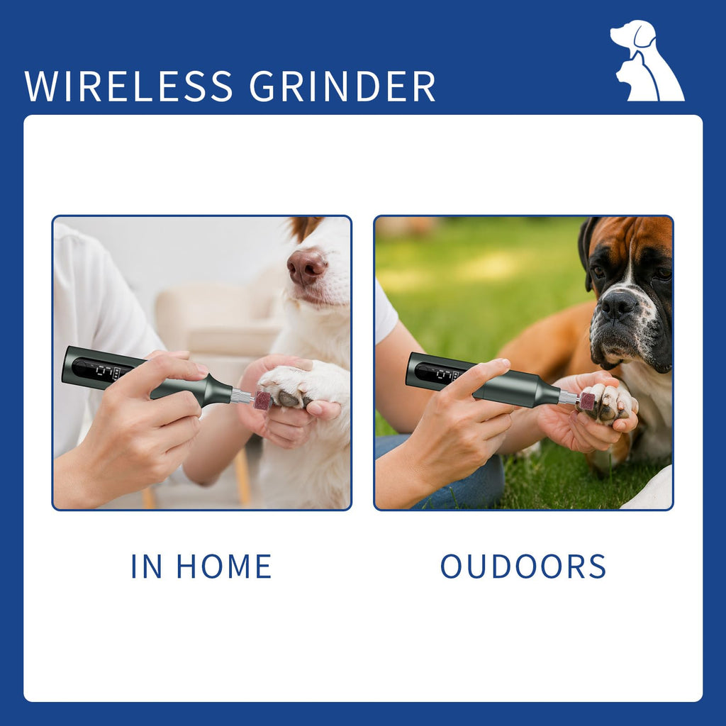 Rechargeable 9-Speed Adjustable Ultra Quiet Electric Dog Nail Grinder N555