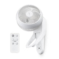 Wall Mount Fan with Remote, 360° Oscillation, 3 Speeds, White A5144