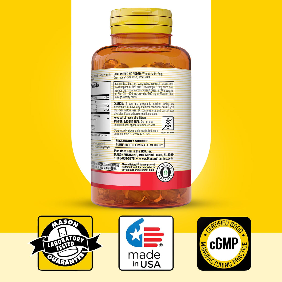 Omega 3 Fish Oil 1000mg 90 Softgels Pack of 3 K83003