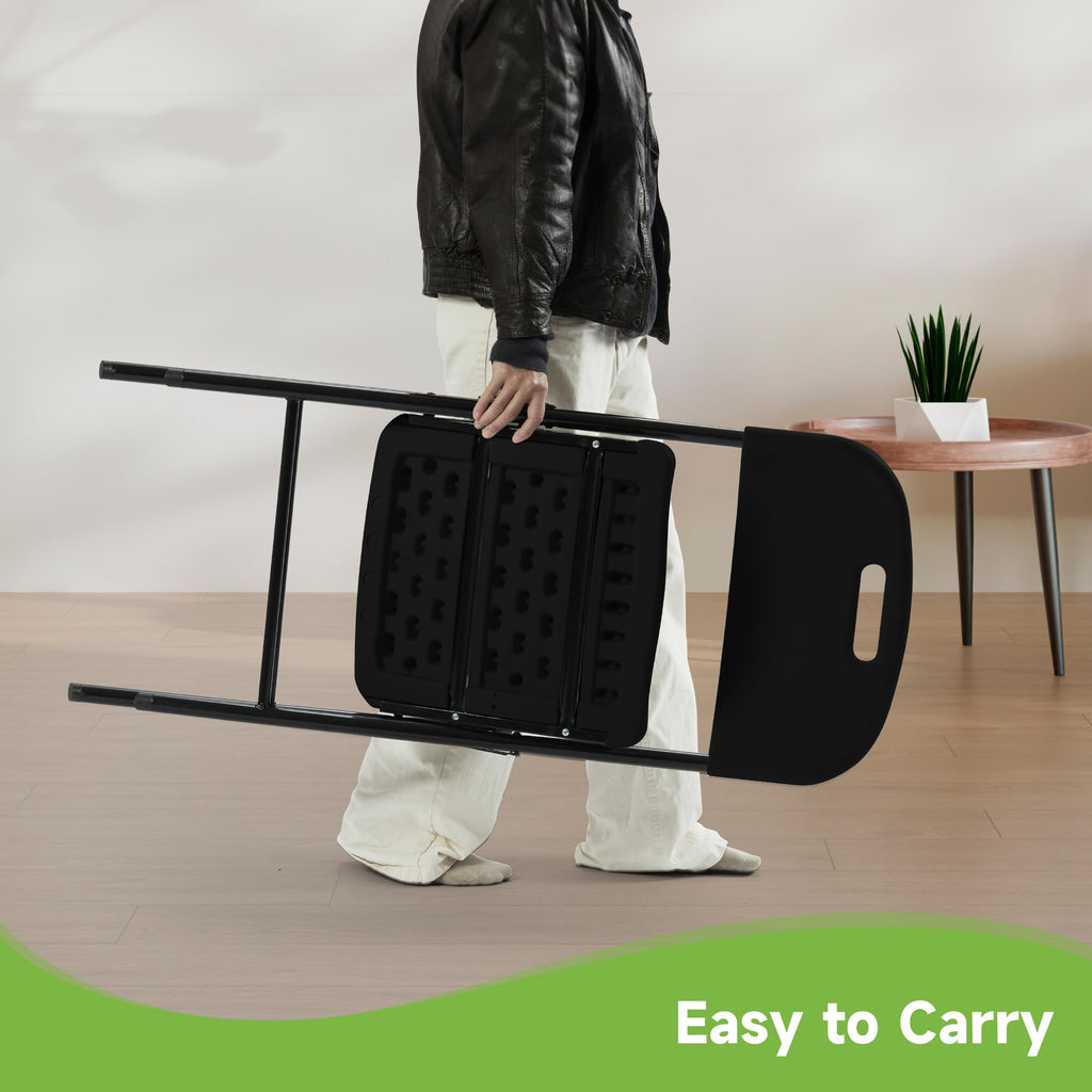 Black Plastic Folding Chair Set of 10 D268577