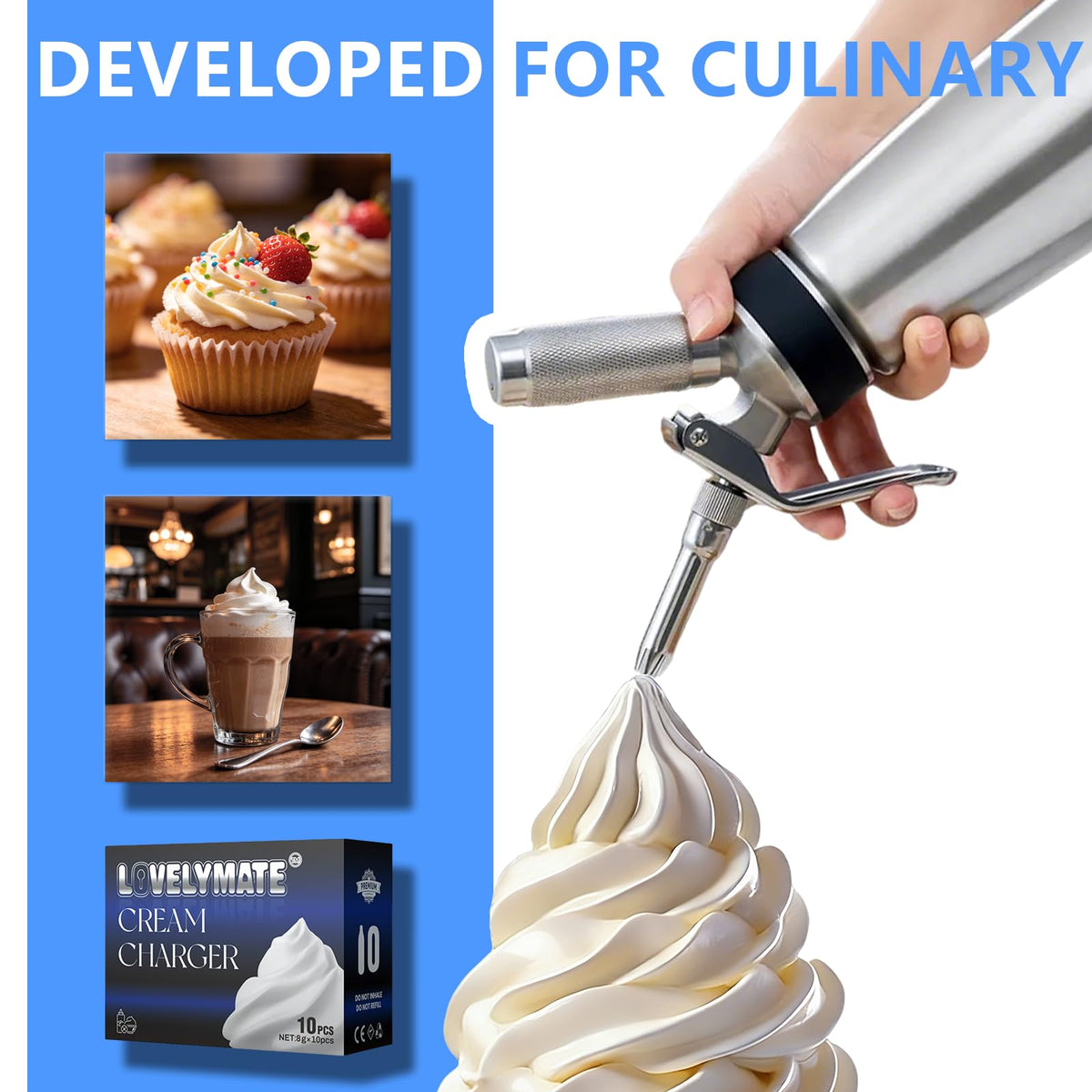 8g Whipped Cream Chargers 10 Pack E629095