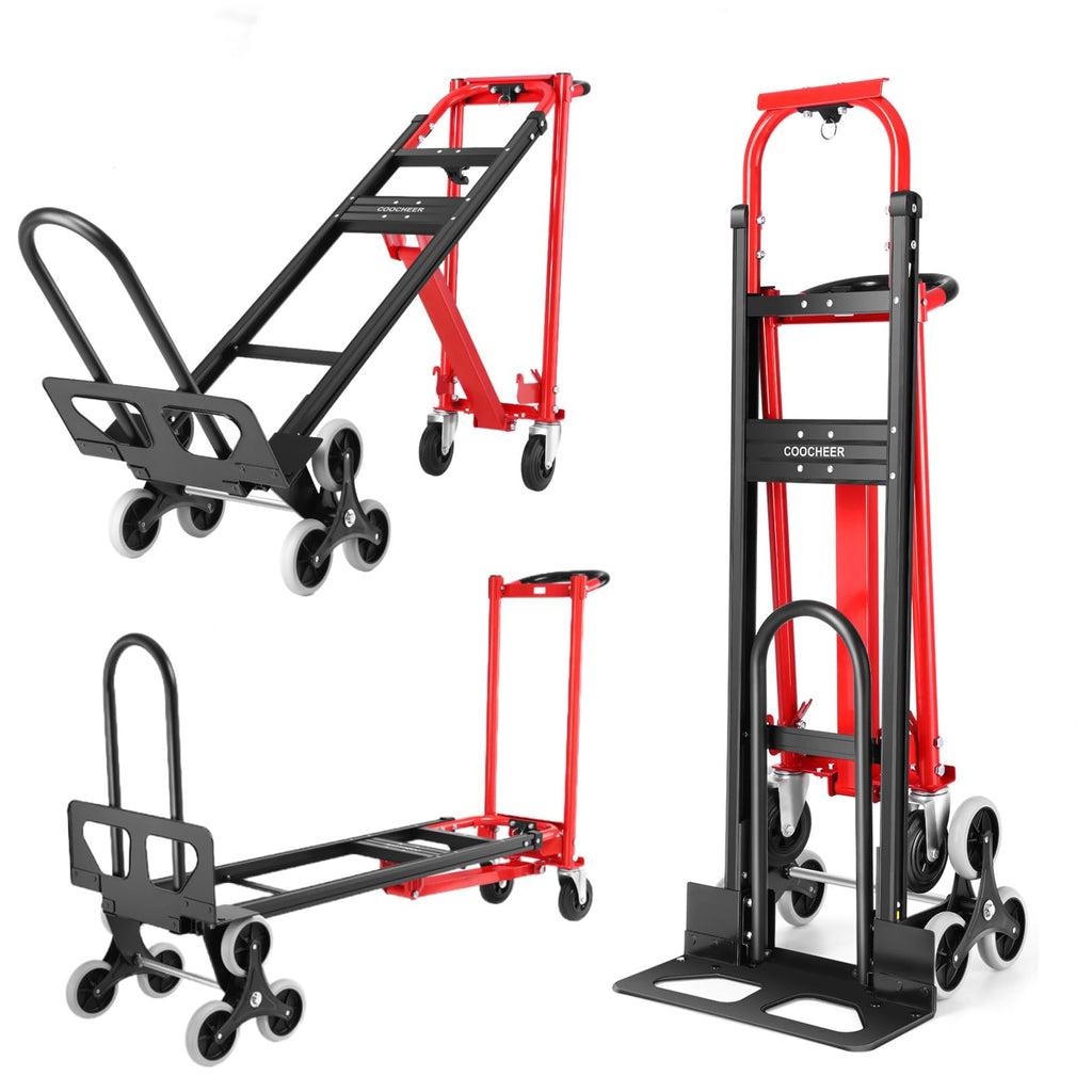 Heavy Duty 1000LBS 3 in 1 Convertible Folding Hand Truck Dolly Cart with Solid Wheels M4409