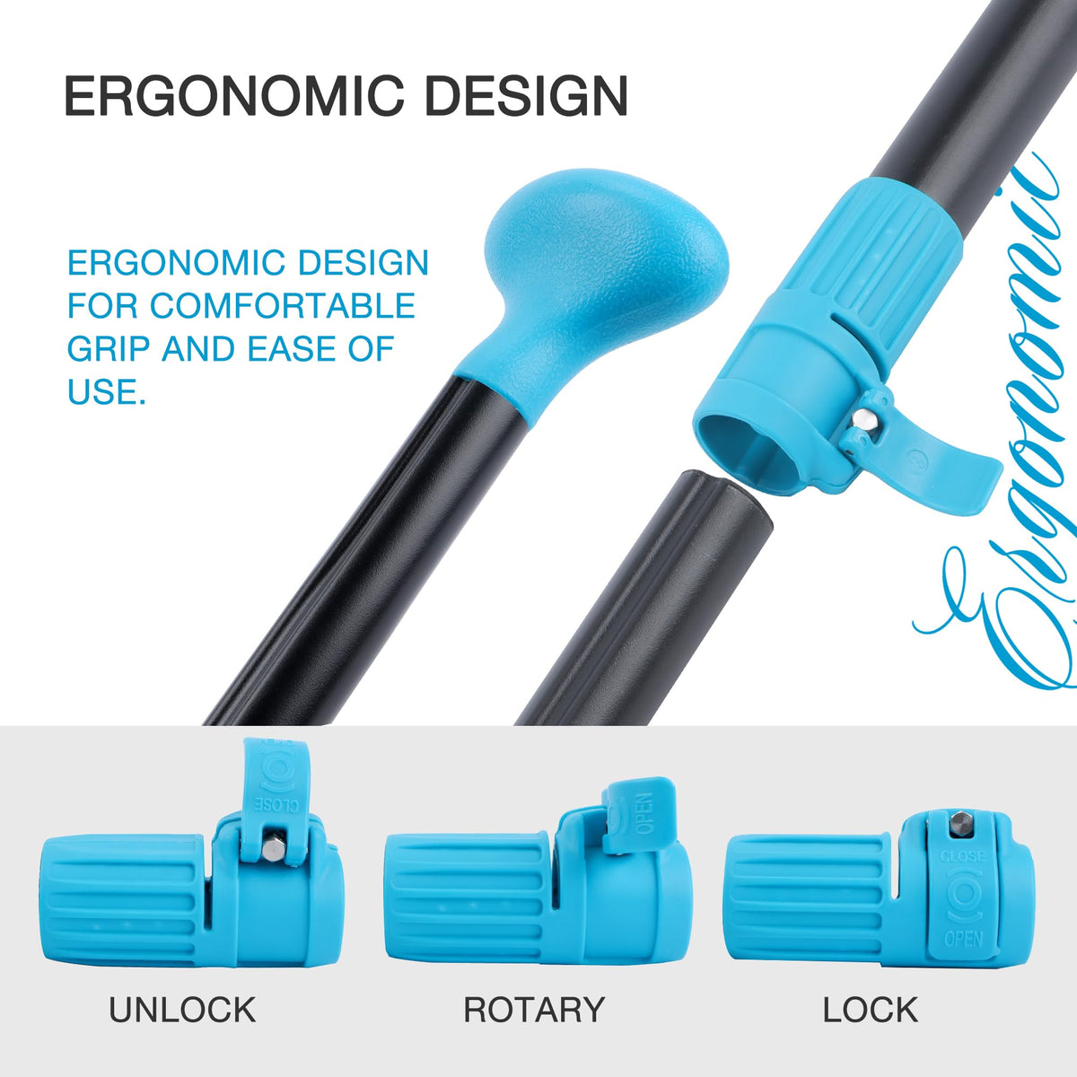 Adjustable Lightweight Aluminum Alloy Fiberglass Paddle Y36402