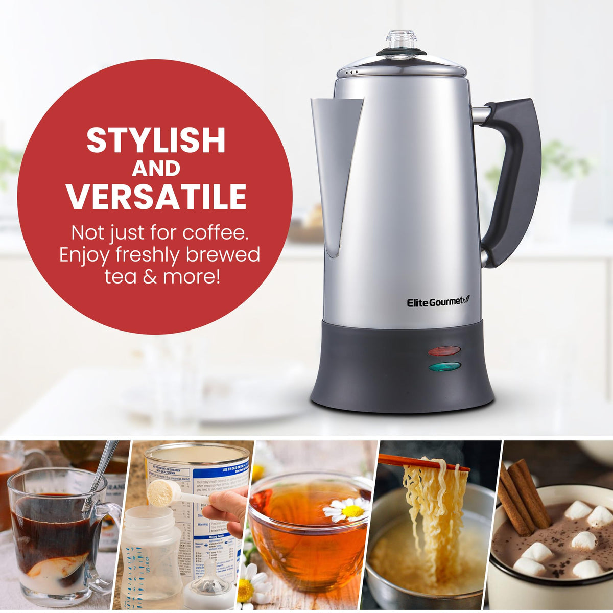 12-Cup Electric Coffee Percolator O98407